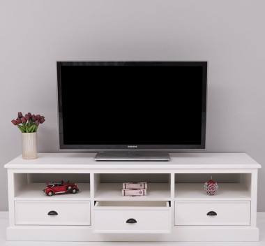 TV chest of drawers with 3 drawers and 3 open spaces