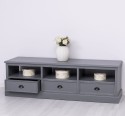 TV chest of drawers with 3 drawers and 3 open spaces