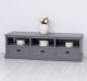 TV chest of drawers with 3 drawers and 3 open spaces