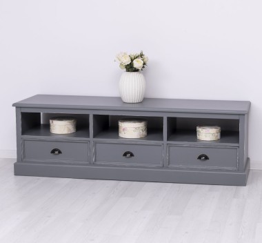 TV chest of drawers with 3 drawers and 3 open spaces