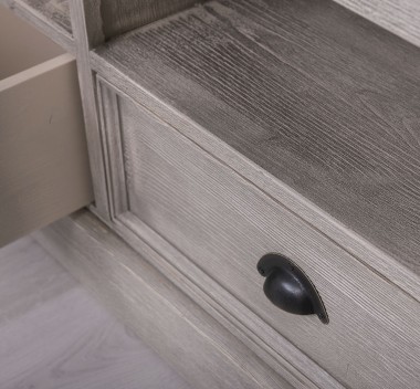 TV chest of drawers with 3 drawers and 3 open spaces