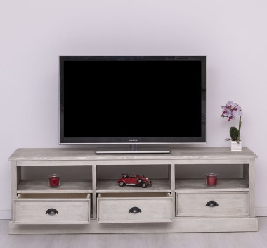 TV chest of drawers with 3 drawers and 3 open spaces