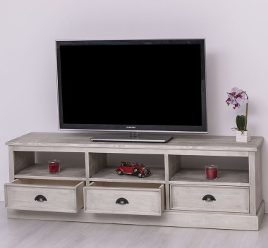 TV chest of drawers with 3 drawers and 3 open spaces