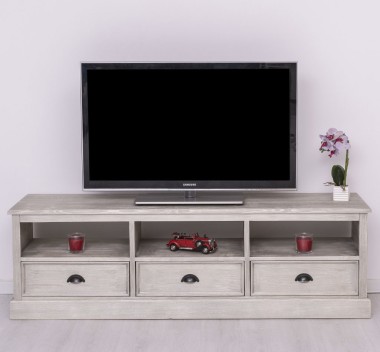 TV chest of drawers with 3 drawers and 3 open spaces