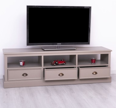 TV chest of drawers with 3 drawers and 3 open spaces
