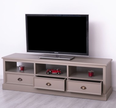 TV chest of drawers with 3 drawers and 3 open spaces