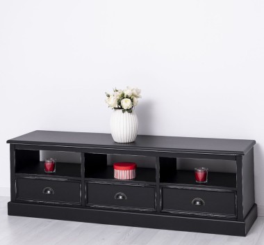 TV chest of drawers with 3 drawers and 3 open spaces