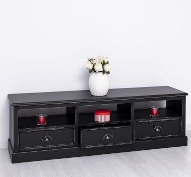 TV chest of drawers with 3 drawers and 3 open spaces