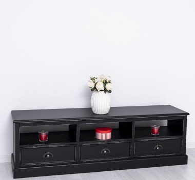 TV chest of drawers with 3 drawers and 3 open spaces