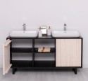 Bathroom item 2 doors "Slatted", sinks and faucets include in price - Color Corp_P003 - Color Doors_P095 - DOUBLE COLORED