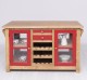 Kitchen island with doors and bottle compartment - Color Corp_P001 / Color Doors_P047 - DOUBLE COLORED