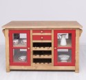 Kitchen island with doors and bottle compartment - Color Corp_P001 / Color Doors_P047 - DOUBLE COLORED