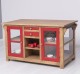 Kitchen island with doors and bottle compartment - Color Corp_P001 / Color Doors_P047 - DOUBLE COLORED