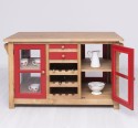 Kitchen island with doors and bottle compartment - Color Corp_P001 / Color Doors_P047 - DOUBLE COLORED