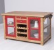 Kitchen island with doors and bottle compartment - Color Corp_P001 / Color Doors_P047 - DOUBLE COLORED