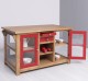 Kitchen island with doors and bottle compartment - Color Corp_P001 / Color Doors_P047 - DOUBLE COLORED