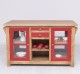 Kitchen island with doors and bottle compartment - Color Corp_P001 / Color Doors_P047 - DOUBLE COLORED