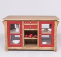 Kitchen island with doors and bottle compartment - Color Corp_P001 / Color Doors_P047 - DOUBLE COLORED