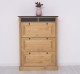 Shoe cabinet 3 doors, 2 drawers with metal rails - Color Top_P003 - Color Corp_P002 - Color Drawers_P003 - DOUBLE COLORED