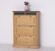 Shoe cabinet 3 doors, 2 drawers with metal rails - Color Top_P003 - Color Corp_P002 - Color Drawers_P003 - DOUBLE COLORED