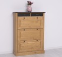 Shoe cabinet 3 doors, 2 drawers with metal rails - Color Top_P003 - Color Corp_P002 - Color Drawers_P003 - DOUBLE COLORED