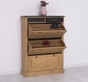 Shoe cabinet 3 doors, 2 drawers with metal rails - Color Top_P003 - Color Corp_P002 - Color Drawers_P003 - DOUBLE COLORED