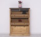Shoe cabinet 3 doors, 2 drawers with metal rails - Color Top_P003 - Color Corp_P002 - Color Drawers_P003 - DOUBLE COLORED