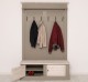 Shutter Design Halway Coat Hanger With Two Doors - Color Top_P080 - Color Corp_P030 - Color Doors&Cornice_P080 - DOUBLE COLORED