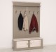 Shutter Design Halway Coat Hanger With Two Doors - Color Top_P080 - Color Corp_P030 - Color Doors&Cornice_P080 - DOUBLE COLORED