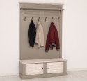Shutter Design Halway Coat Hanger With Two Doors - Color Top_P080 - Color Corp_P030 - Color Doors&Cornice_P080 - DOUBLE COLORED