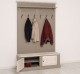 Shutter Design Halway Coat Hanger With Two Doors - Color Top_P080 - Color Corp_P030 - Color Doors&Cornice_P080 - DOUBLE COLORED