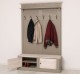 Shutter Design Halway Coat Hanger With Two Doors - Color Top_P080 - Color Corp_P030 - Color Doors&Cornice_P080 - DOUBLE COLORED