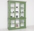 Kitchen display case with 3 sliding glass doors BAS + 3 sliding glass doors SUP