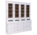 Large sideboard with 2 doors, 6 drawers, 4 compartments with BAS glass door + 4 SUP glass doors