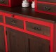 Kitchen sideboard 3 doors, 3 drawers BAS + 2 doors, 4 drawrs SUP, oak - Color Corp_P047 - Color Doors&Drawers_P081 - DOUBLE COLO