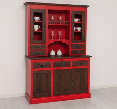 Kitchen sideboard 3 doors, 3 drawers BAS + 2 doors, 4 drawrs SUP, oak - Color Corp_P047 - Color Doors&Drawers_P081 - DOUBLE COLO