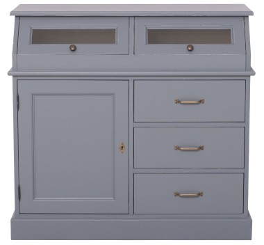 Buffet with 1 door, 3 drawers, 2 compartments with glass door, BAS