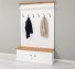 Coat hanger 2 doors, with oak top