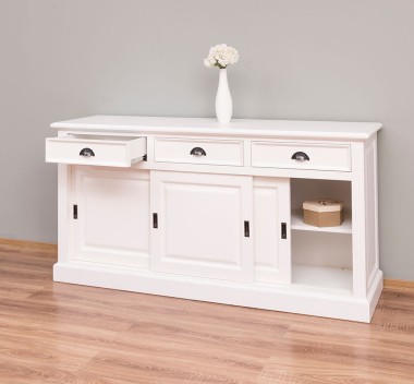 Cabinet 3 sliding doors + 3 drawers, with dim. 176x49x88, MDF