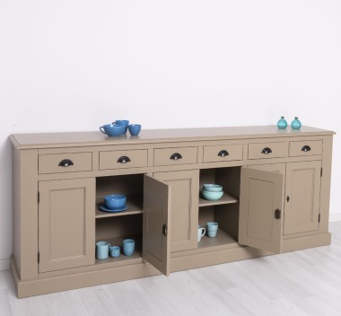 Buffet with 6 doors and 6 drawers, BAS