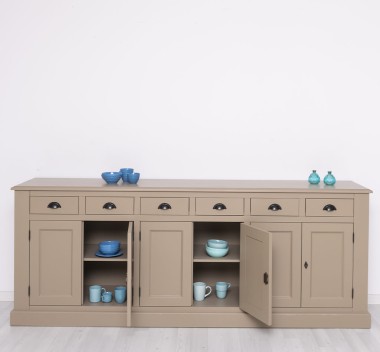Buffet with 6 doors and 6 drawers, BAS