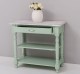 Wall console with turned legs, two shelves and one drawer