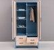 Wardrobe 2 Doors 3 Drawers "Rustic Haven" - Color Corp_P004 - Color Doors&Drawers_P064 - DOUBLE COLORED