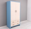 Wardrobe 2 Doors 3 Drawers "Rustic Haven" - Color Corp_P004 - Color Doors&Drawers_P064 - DOUBLE COLORED
