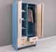 Wardrobe 2 Doors 3 Drawers "Rustic Haven" - Color Corp_P004 - Color Doors&Drawers_P064 - DOUBLE COLORED