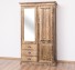 Wardrobe with 2 doors, 3 drawers and mirror
