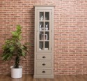 Showcase with 1 glass door, 3 drawers