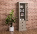 Showcase with 1 glass door, 3 drawers