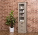 Showcase with 1 glass door, 3 drawers