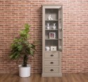 Showcase with 1 glass door, 3 drawers